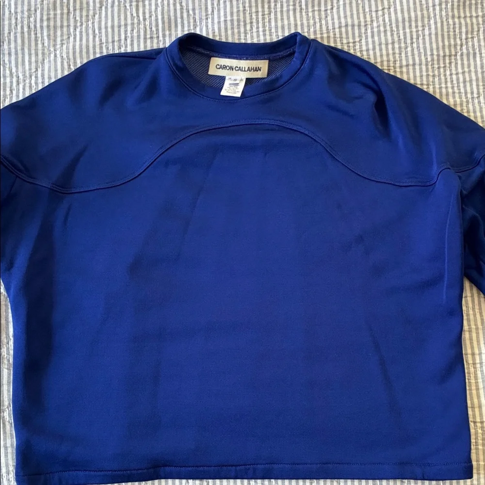 Caron Callahan Milo Tee in Royal Satin Jersey - Picture 6 of 6